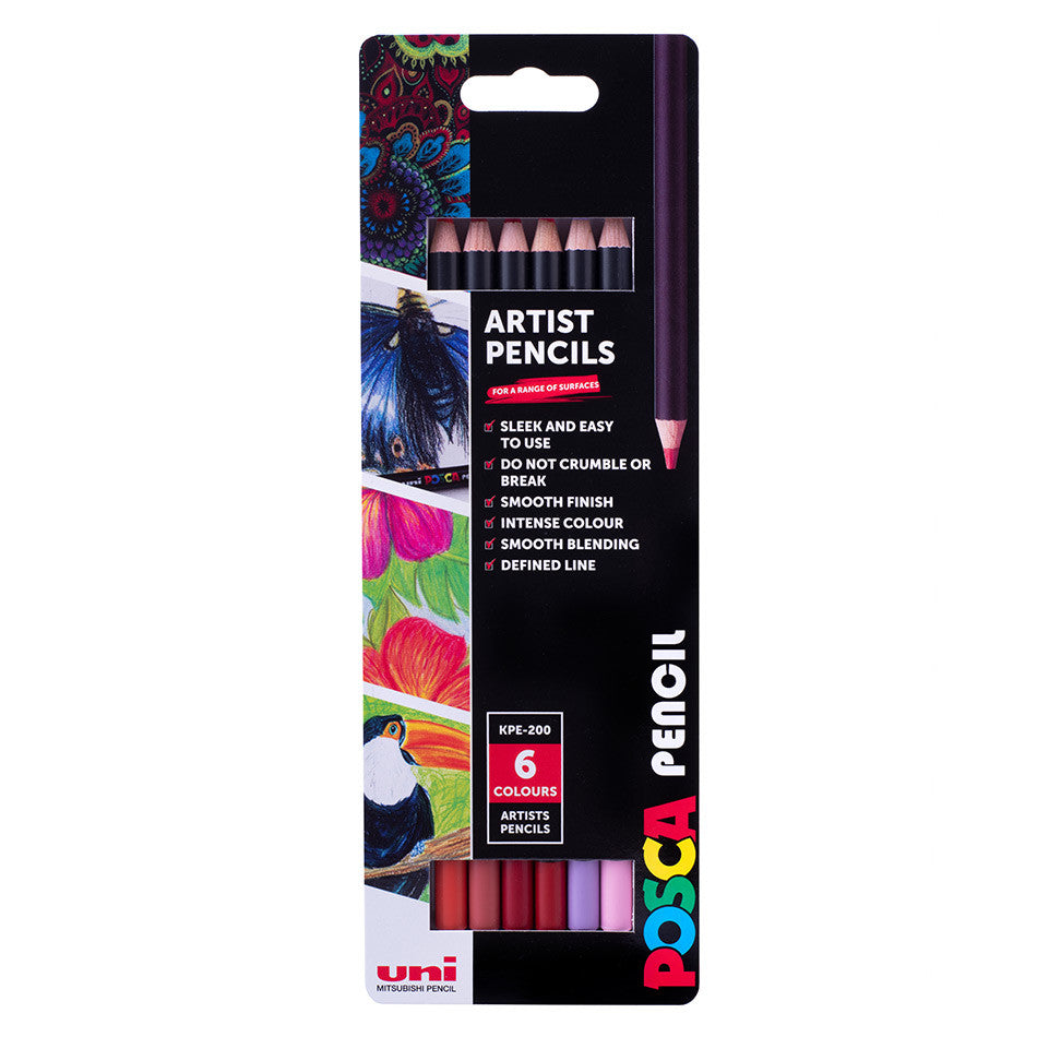 Uni POSCA Pencil Assorted Set of 6 Mystic by Uni at Cult Pens