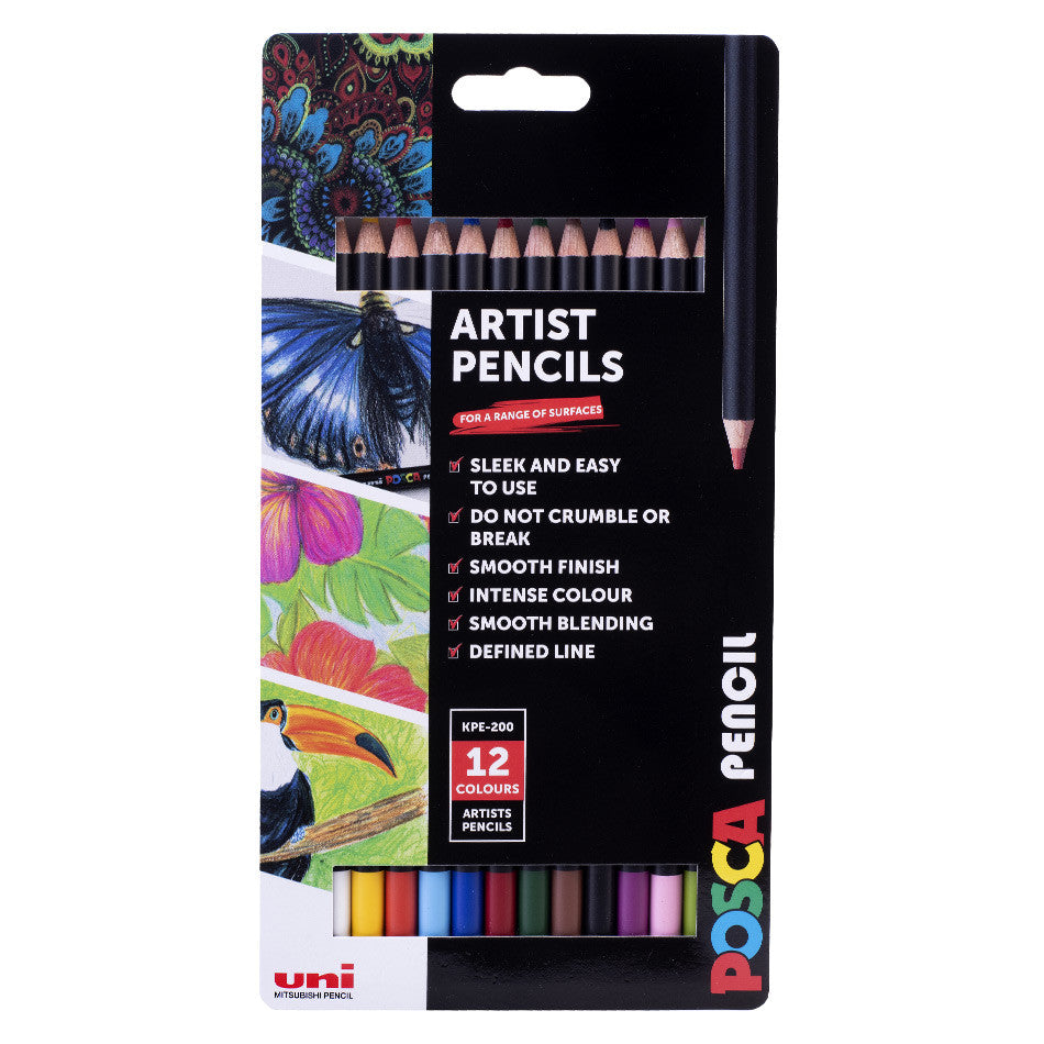 Uni POSCA Pencil Assorted Set of 12 Essential by Uni at Cult Pens