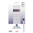 Uni-ball On Point Emott Coloured Pen 5 Pack Attain by Uni at Cult Pens
