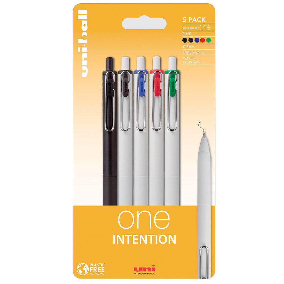 Uni-ball On Point One Intention Gel Pen 5 Pack by Uni at Cult Pens