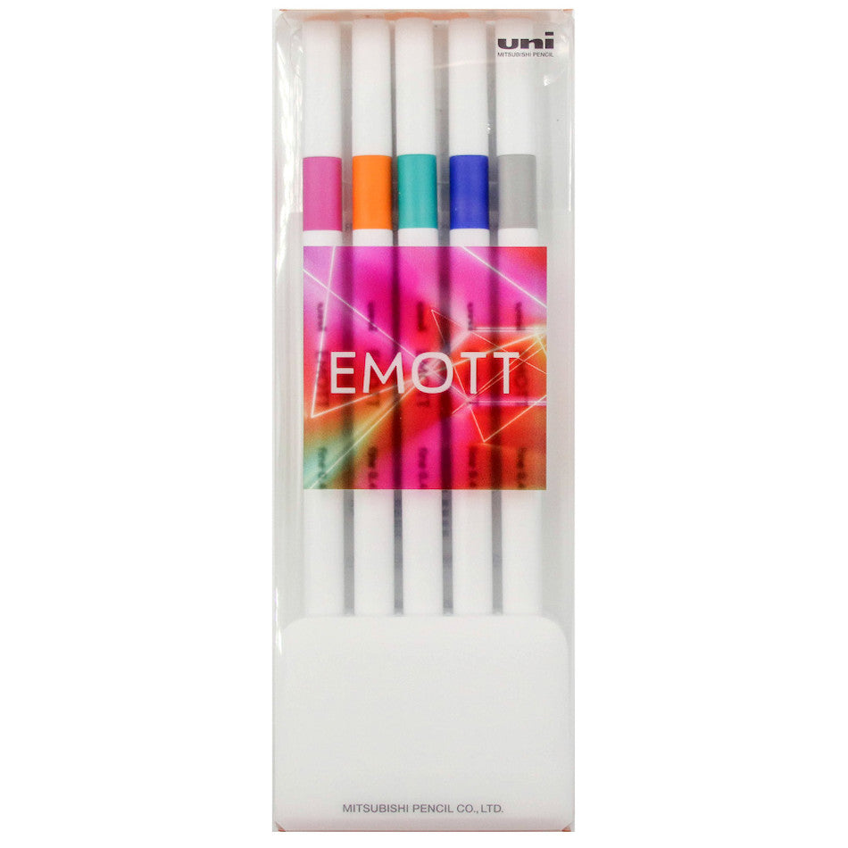 Uni Emott Fineliner Set of 5 Virtual Color by Uni at Cult Pens