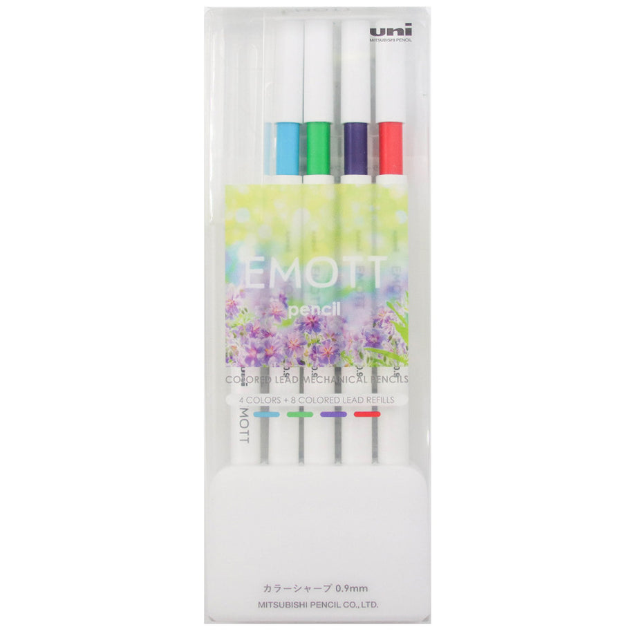 Uni Emott Colored Pencil 4 Colors 0.9 No.3 Nostalgic Color