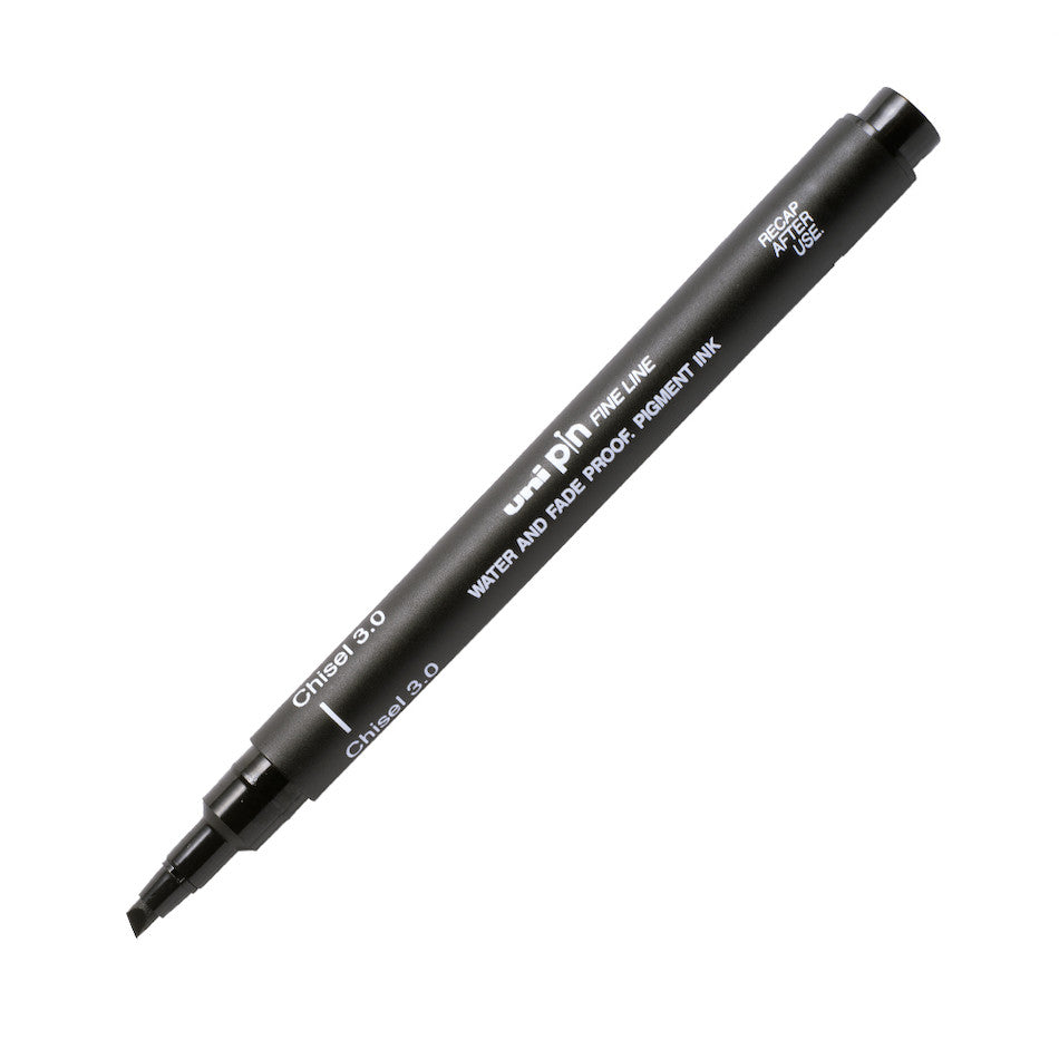 Uni-ball PIN Drawing Pen Chisel Tip Black by Uni at Cult Pens