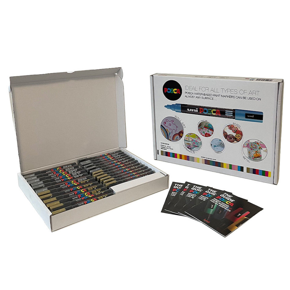 Uni POSCA Classpack Set of 24 Metallic Colours by Uni at Cult Pens