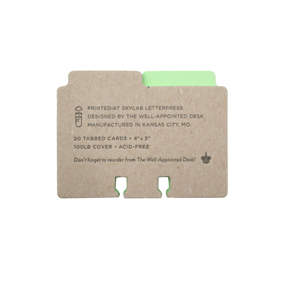 The Well-Appointed Desk Col-o-Dex Tab Accessory Pack Green by Well-Appointed Desk at Cult Pens