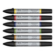 Winsor & Newton Water Colour Markers Set of 6 Basic by Winsor & Newton at Cult Pens
