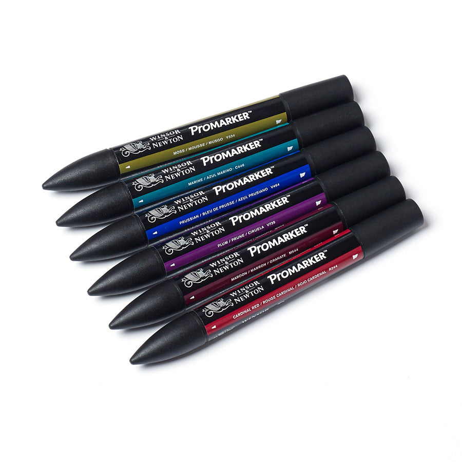 Winsor & Newton ProMarkers Set of 6 Rich Tones by Winsor & Newton at Cult Pens