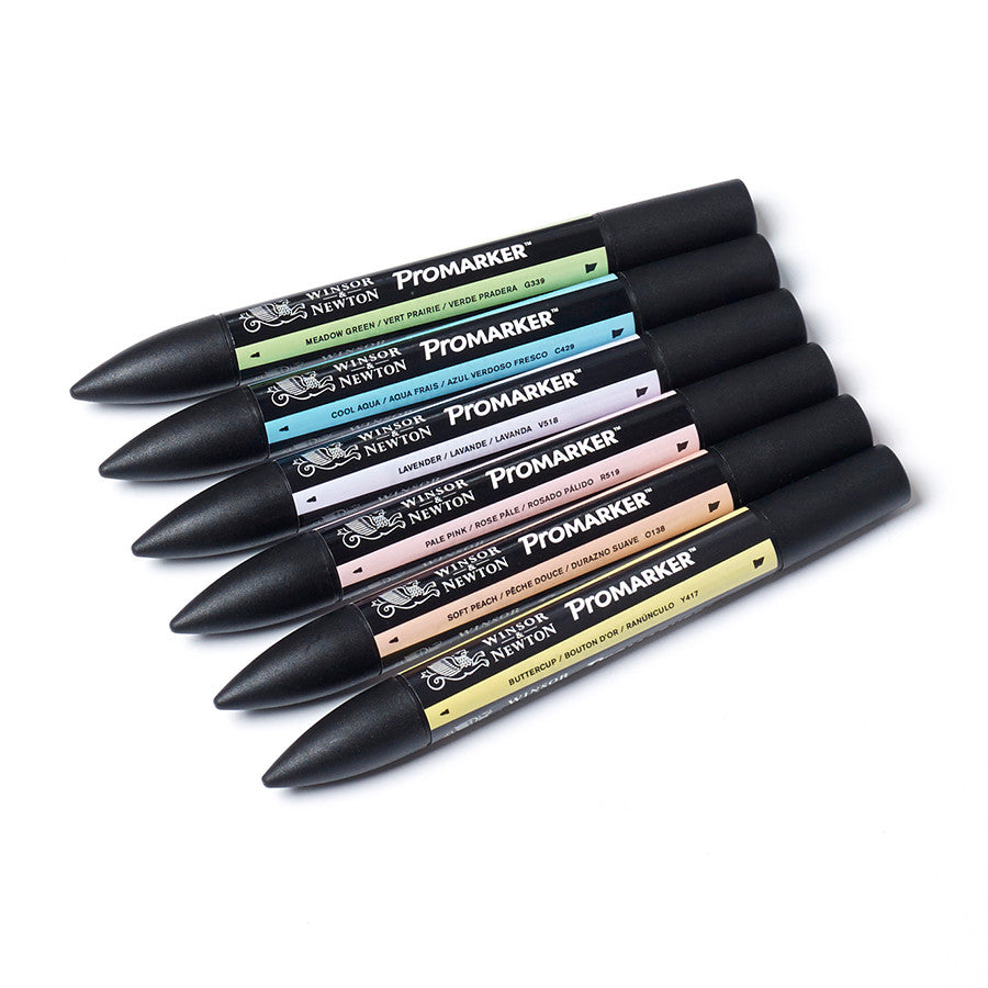 Winsor & Newton ProMarkers Set of 6 Pastel Tones by Winsor & Newton at Cult Pens