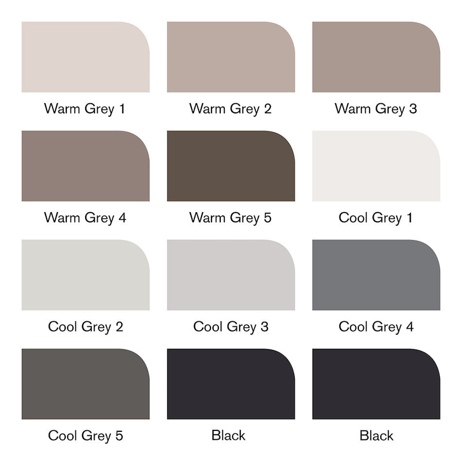 Winsor & Newton Promarker Brush Set of 12 Neutral Tones by Winsor & Newton at Cult Pens