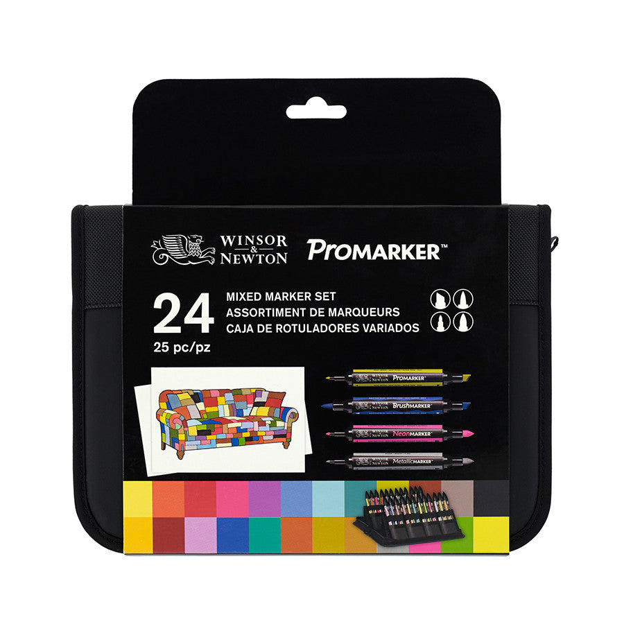 Winsor & Newton Markers Assorted Range Set of 24 by Winsor & Newton at Cult Pens