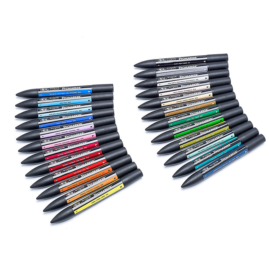Winsor & Newton ProMarkers Set of 24 Arts and Illustration by Winsor & Newton at Cult Pens
