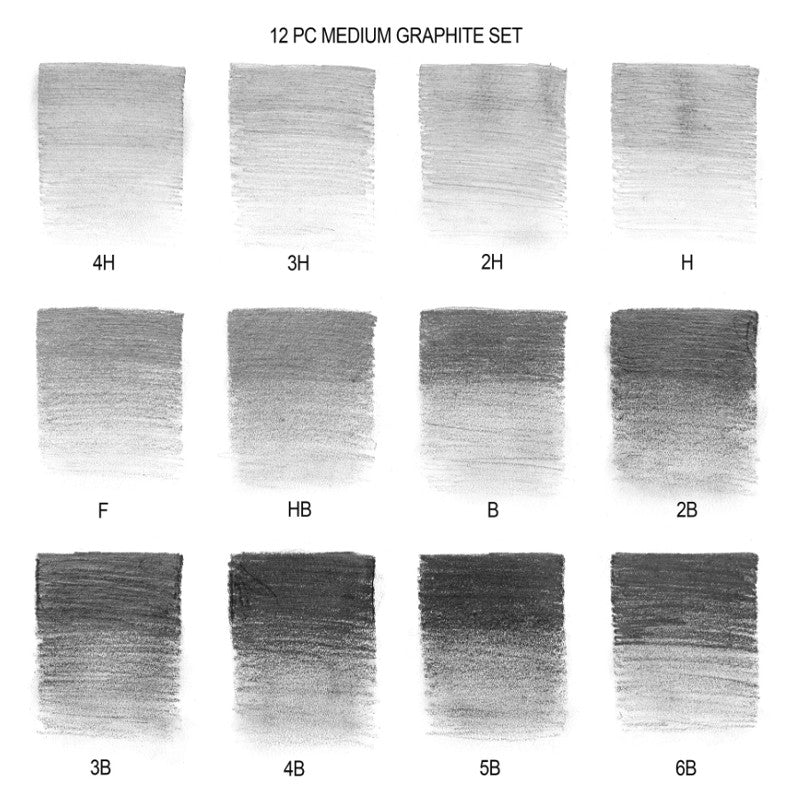 Winsor & Newton Studio Collection Graphite Pencils Assorted Tin of 12 by Winsor & Newton at Cult Pens