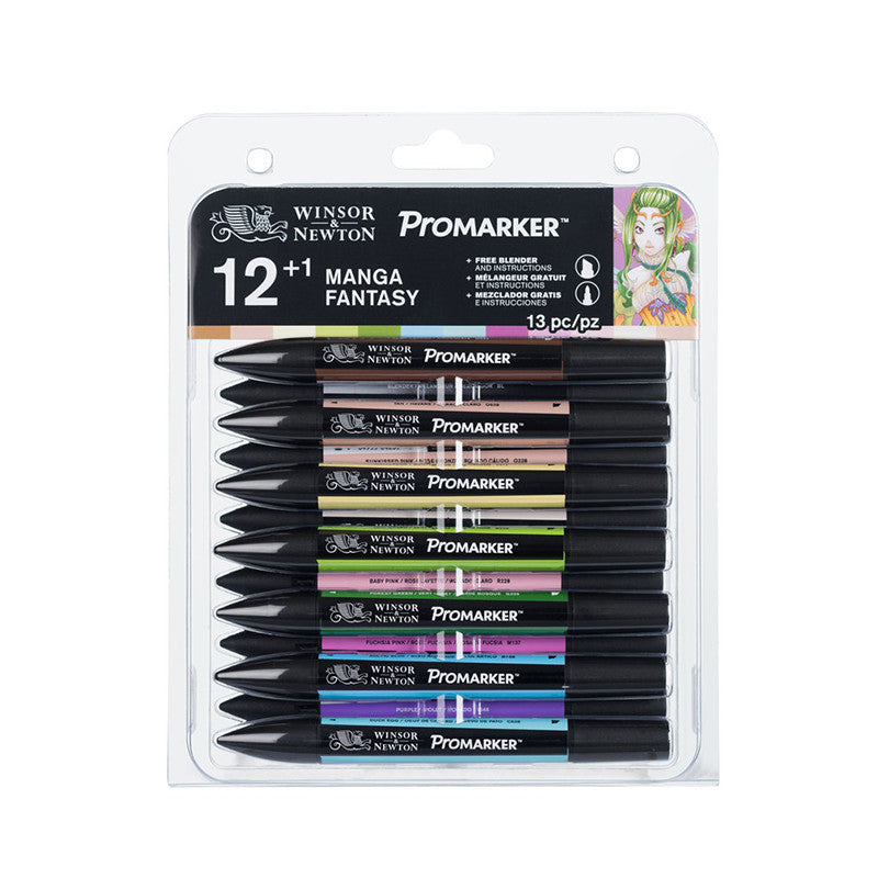Winsor & Newton ProMarkers Set of 12+1 Manga Fantasy by Winsor & Newton at Cult Pens