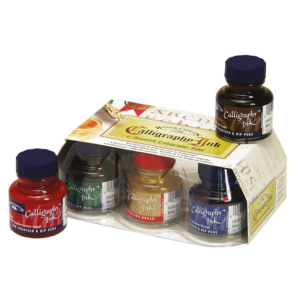 Winsor & Newton Calligraphy Ink 30ml Set of 6 Assorted by Winsor & Newton at Cult Pens
