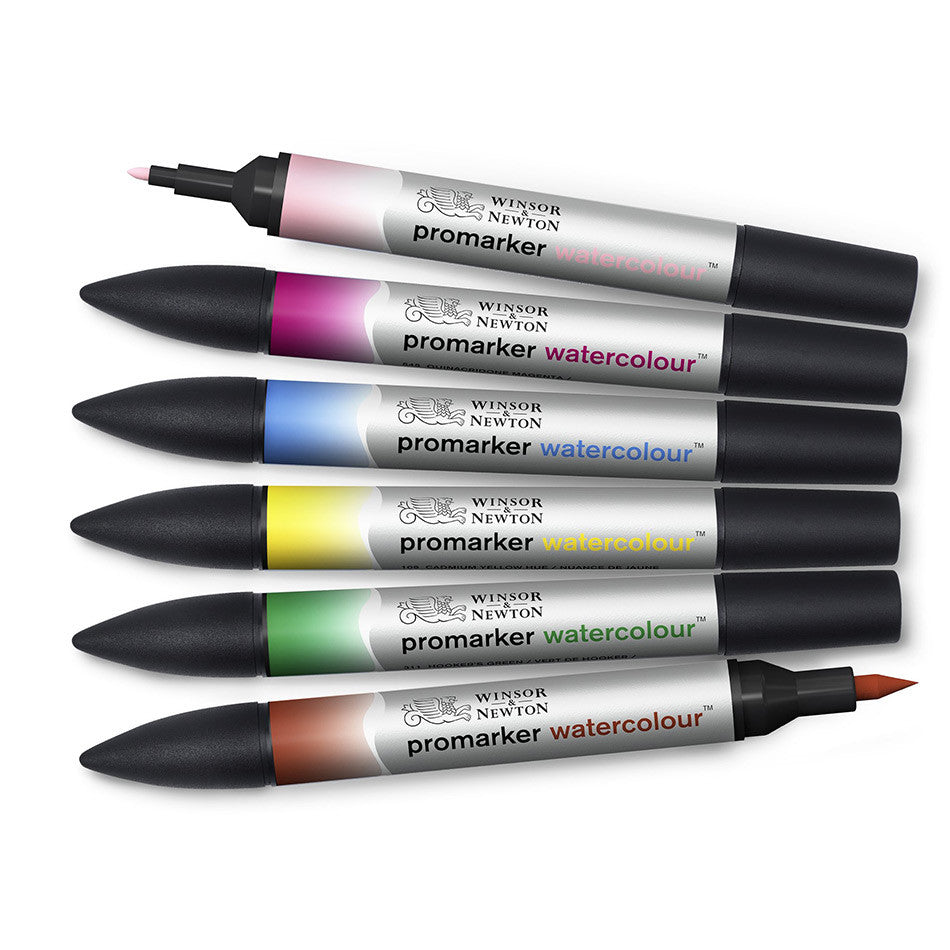 Winsor & Newton Water Colour Markers Set of 6 Floral by Winsor & Newton at Cult Pens