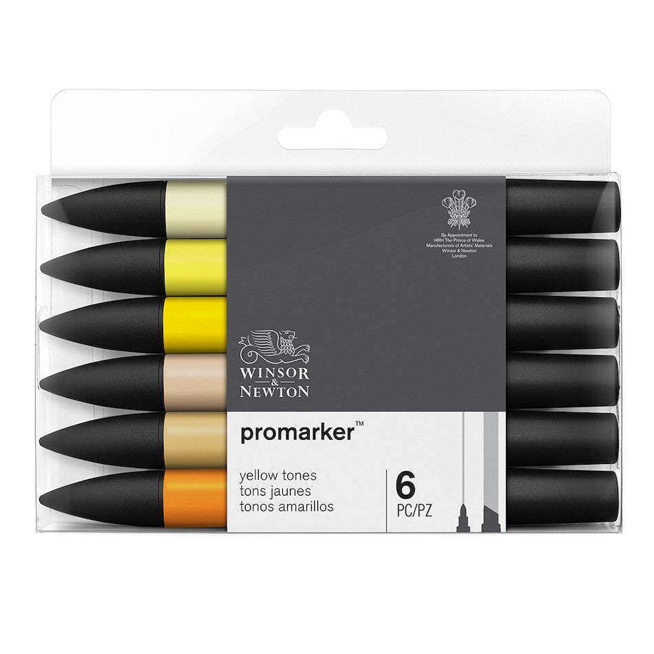 Winsor & Newton ProMarkers Set of 6 Yellow Tones by Winsor & Newton at Cult Pens
