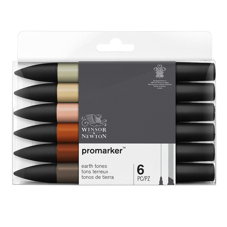 Winsor & Newton ProMarkers Set of 6 Earth Tones by Winsor & Newton at Cult Pens