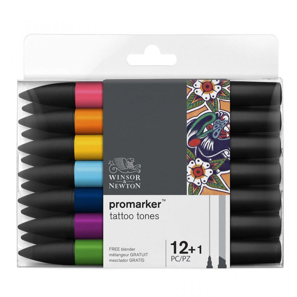 Winsor & Newton ProMarkers Set of 12+1 Tattoo Tones by Winsor & Newton at Cult Pens