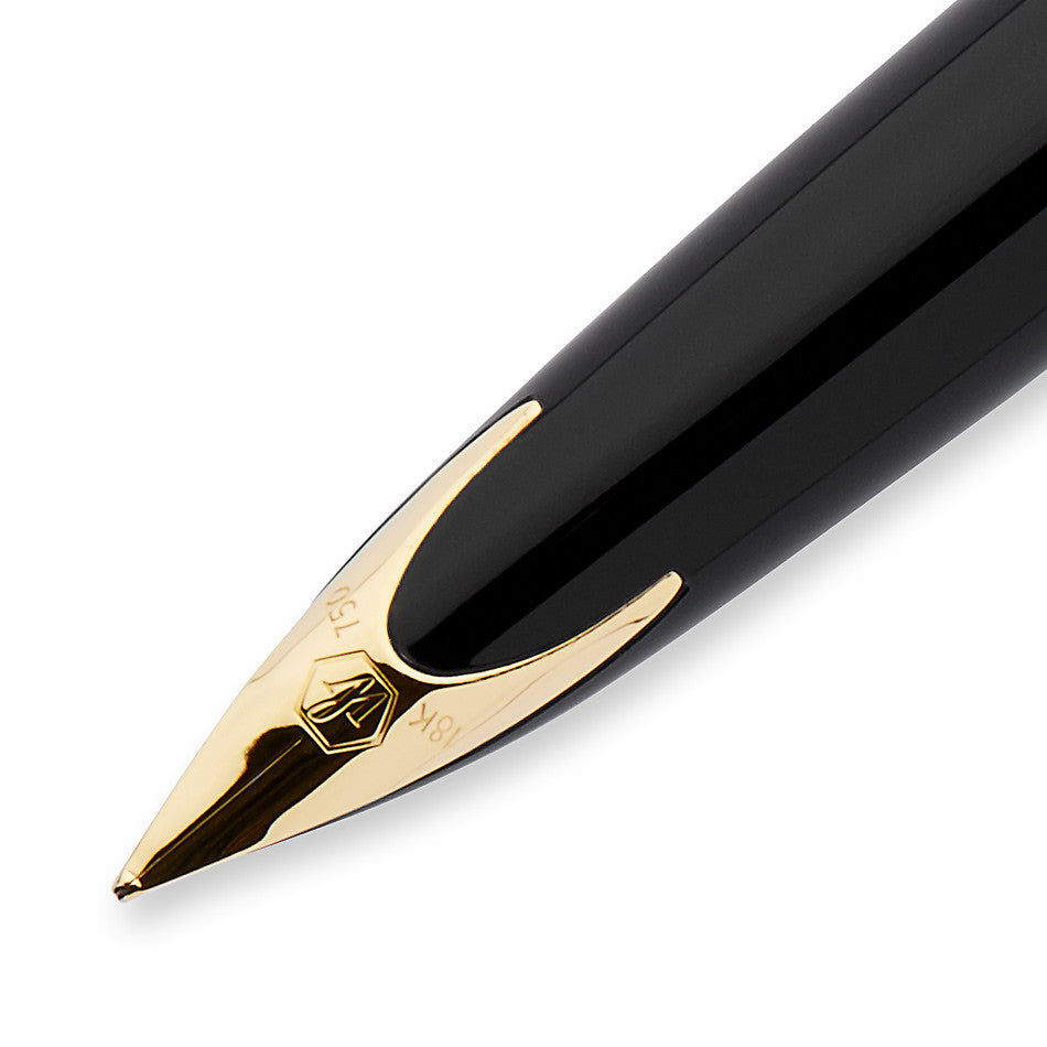 Waterman Carene Fountain Pen Black Lacquer with Gold Trim by Waterman at Cult Pens