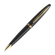 Waterman Carene Ballpoint Pen Black Lacquer with Gold Trim by Waterman at Cult Pens