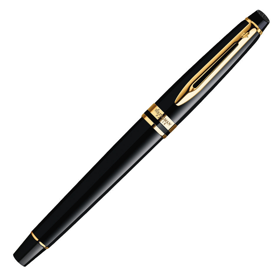 Waterman Expert Fountain Pen Black with Gold Trim by Waterman at Cult Pens