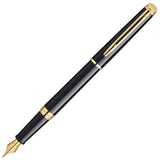 Waterman Hemisphere Fountain Pen Black with Gold Trim by Waterman at Cult Pens