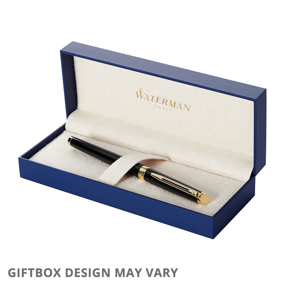 Waterman Hemisphere Fountain Pen Black with Gold Trim by Waterman at Cult Pens