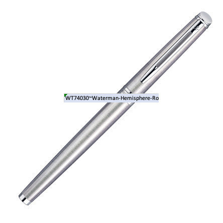 Waterman Hemisphere Rollerball Pen Stainless Steel with Chrome Trim by Waterman at Cult Pens