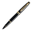 Waterman Expert Rollerball Pen Black with Gold Trim by Waterman at Cult Pens