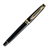 Waterman Expert Rollerball Pen Black with Gold Trim by Waterman at Cult Pens