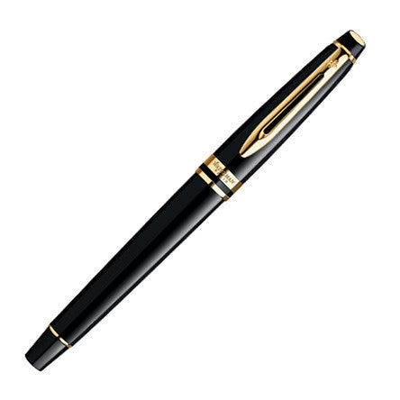 Waterman Expert Rollerball Pen Black with Gold Trim by Waterman at Cult Pens