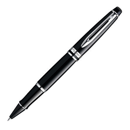 Waterman Expert Rollerball Pen Black with Chrome Trim by Waterman at Cult Pens
