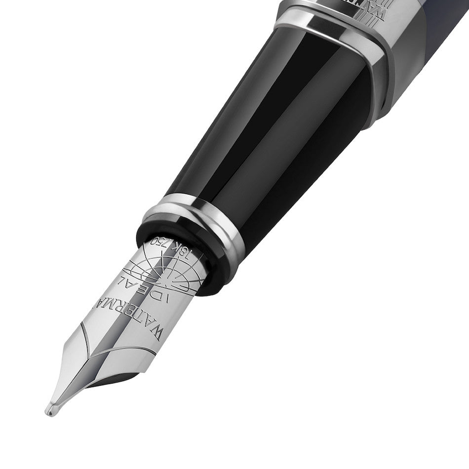 Waterman Exception Deluxe Fountain Pen Special Edition Blue with Chrome Trim by Waterman at Cult Pens