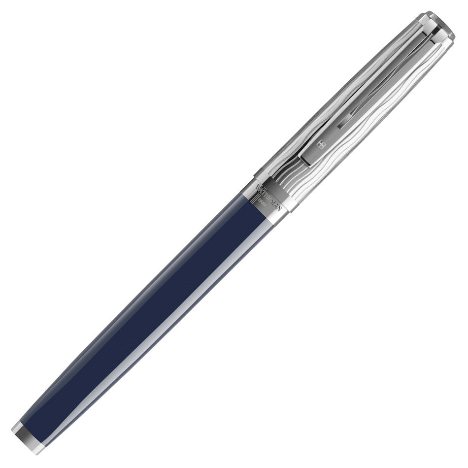 Waterman Exception Deluxe Fountain Pen Special Edition Blue with Chrome Trim by Waterman at Cult Pens
