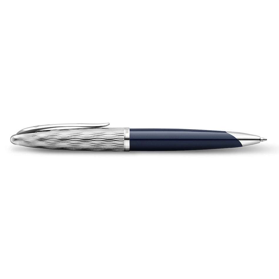 Waterman Carene Deluxe Ballpoint Pen Special Edition Blue with Chrome Trim by Waterman at Cult Pens
