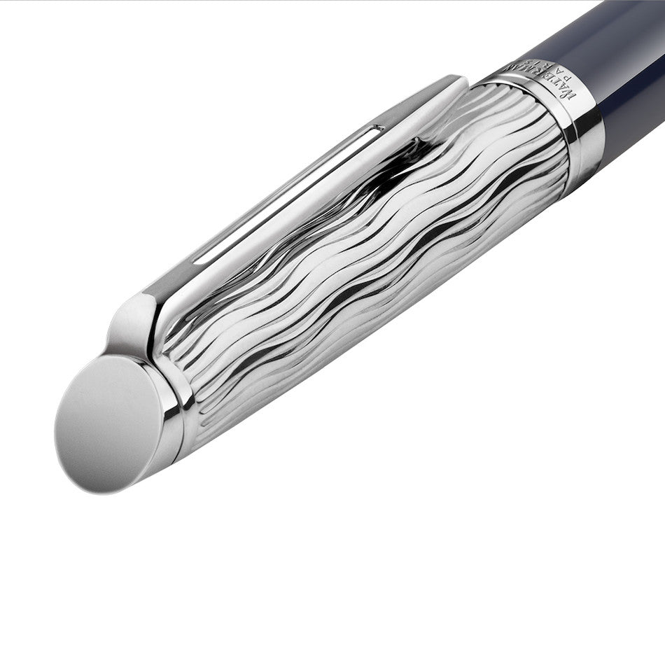 Waterman Hemisphere Deluxe Fountain Pen Special Edition Blue with Chrome Trim by Waterman at Cult Pens