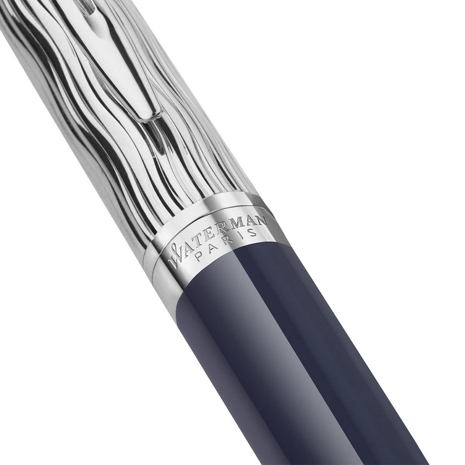Waterman Hemisphere Deluxe Fountain Pen Special Edition Blue with Chrome Trim by Waterman at Cult Pens