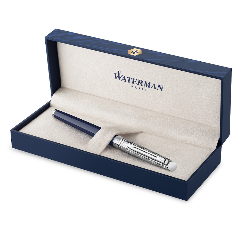 Waterman Hemisphere Deluxe Fountain Pen Special Edition Blue with Chrome Trim by Waterman at Cult Pens