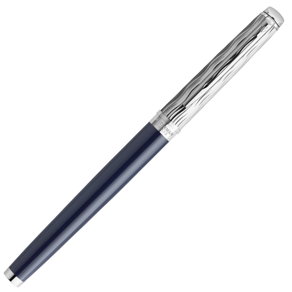 Waterman Hemisphere Deluxe Fountain Pen Special Edition Blue with Chrome Trim by Waterman at Cult Pens