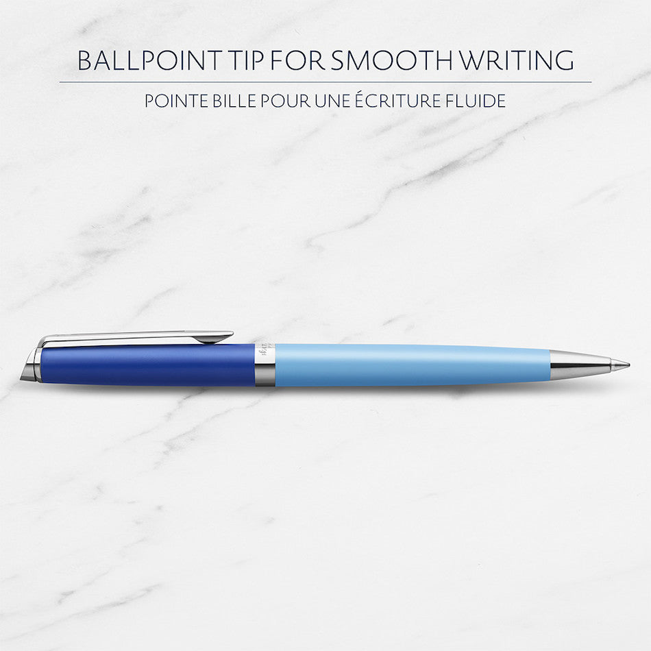 Waterman Ballpoint Pen Blue with Palladium Trim by Waterman at Cult Pens