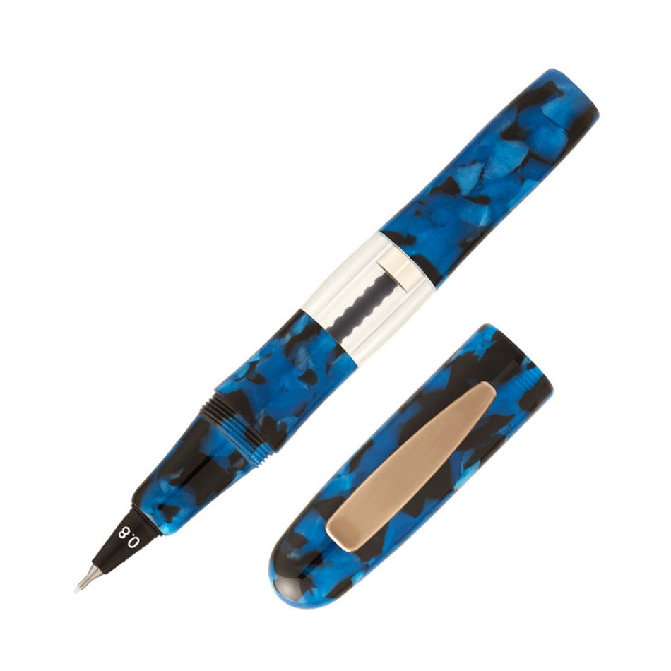Yookers Gaia Fibre Tip Pen Blue/Black Marble Resin 1.0mm by Yookers at Cult Pens