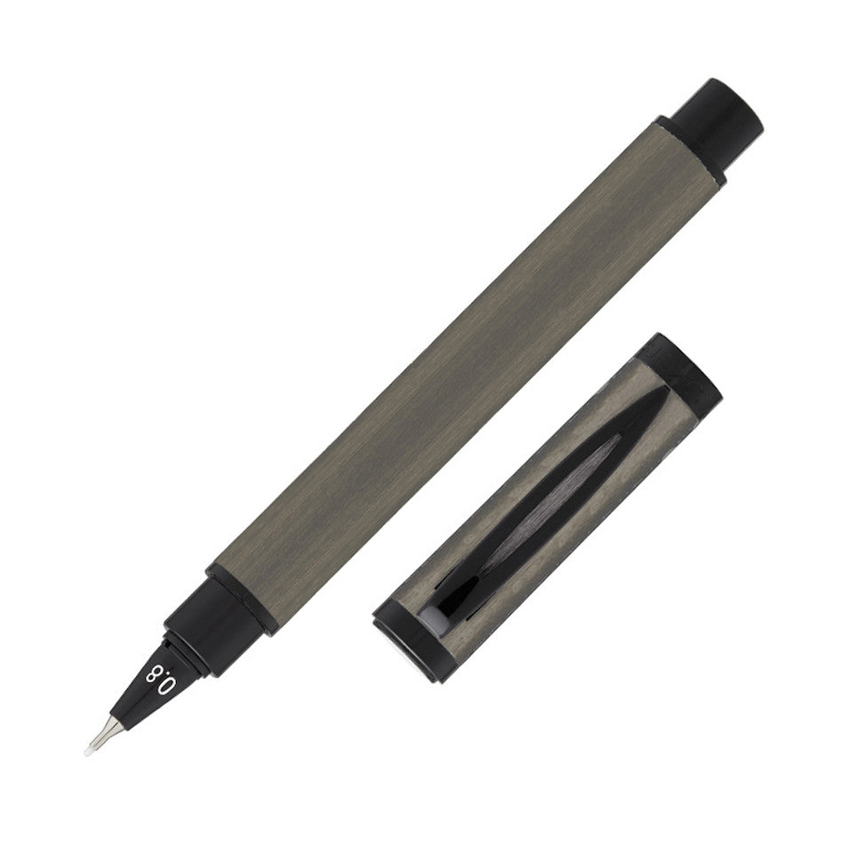 Yookers Eros Fibre Pen Aluminium Gun Brushed 1.0mm by Yookers at Cult Pens