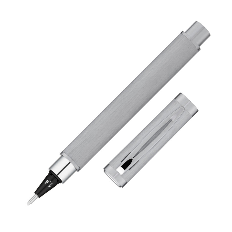 Yookers Eros Fibre Pen Aluminium Chrome Brushed 1.0mm by Yookers at Cult Pens