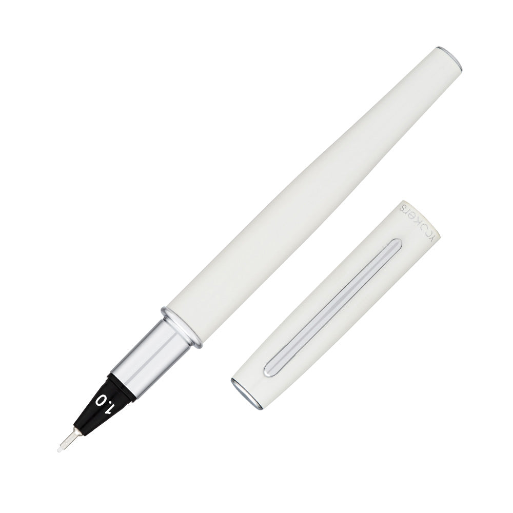 Yookers Yooth 591 Fibre Tip Pen White Lacquer 1.0mm by Yookers at Cult Pens