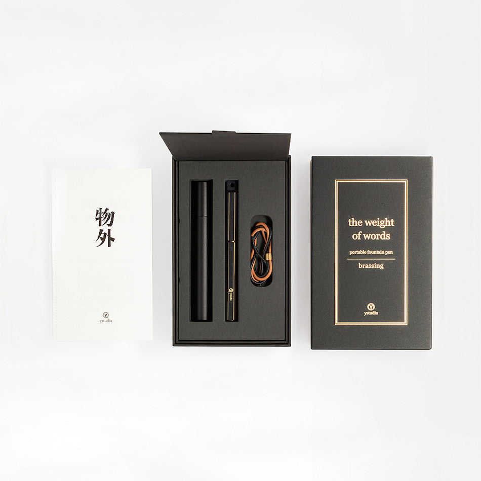 YStudio Classic Revolve Portable Fountain Pen Black by YStudio at Cult Pens