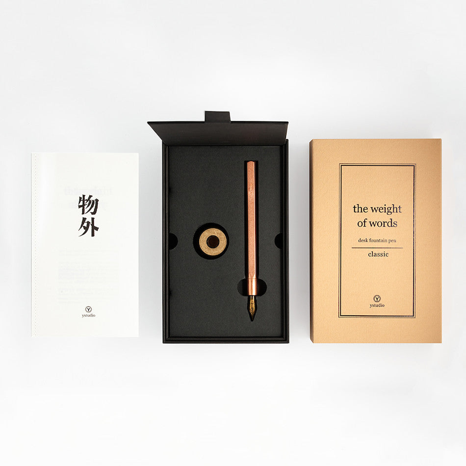 YStudio Classic Revolve Desk Fountain Pen Copper by YStudio at Cult Pens