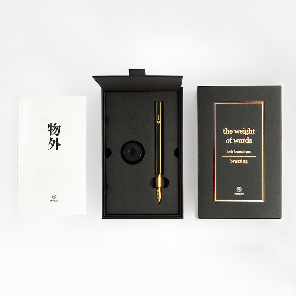 YStudio Classic Revolve Desk Fountain Pen Black by YStudio at Cult Pens