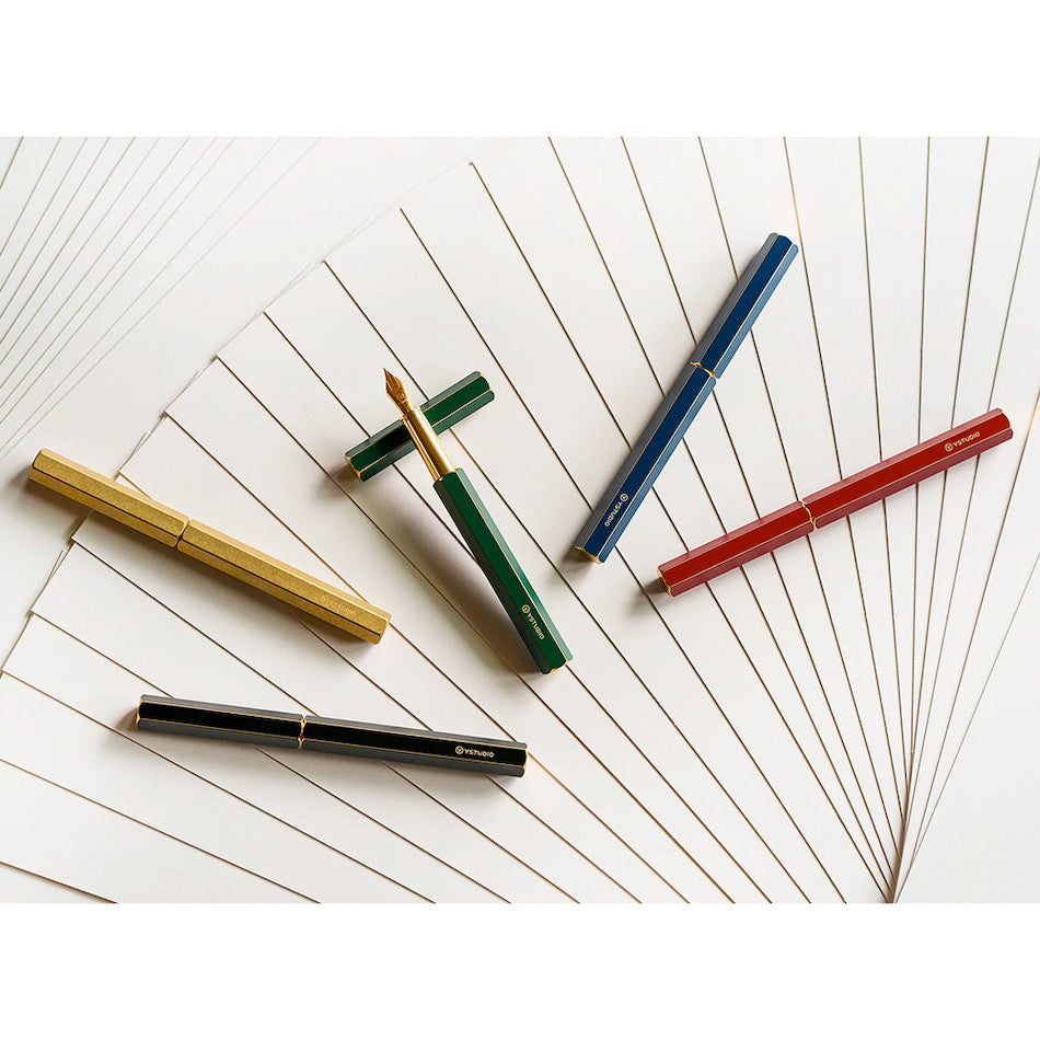 YStudio Classic Revolve Fountain Pen Brass by YStudio at Cult Pens