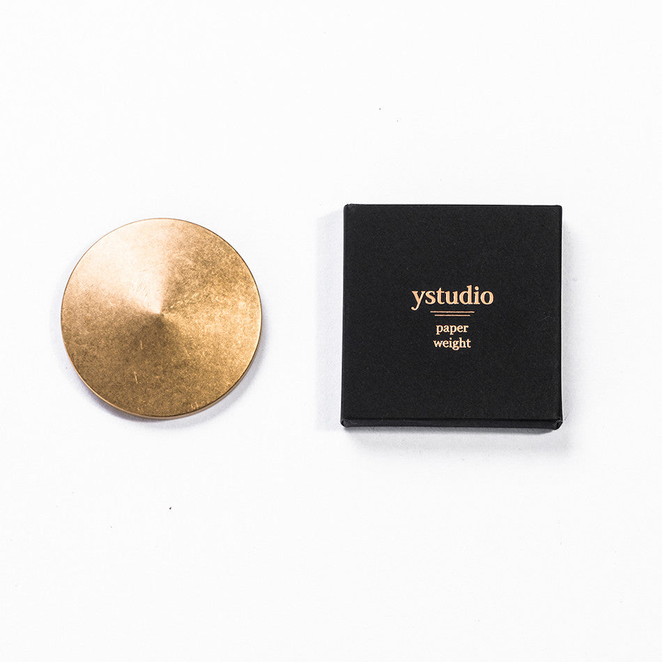 YStudio Classic Reflect Paperweight Brass by YStudio at Cult Pens