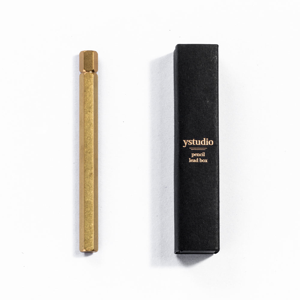 YStudio Classic Reflect Pencil Lead Box Brass by Ystudio at Cult Pens